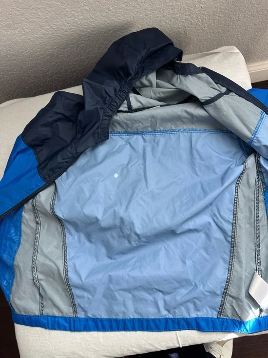 Columbia Youth Medium 10/12 Blue Hooded Windbreaker Jacket Lightweight - Picture 5 of 8
